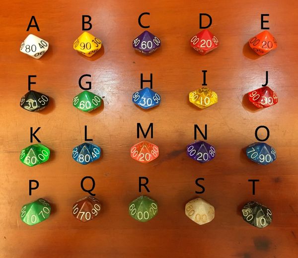 

d&d d10(00 - 90) dice polyface digital boulimia trpg dice dungeons & dragons dice, percentile dice,trpg game, Black