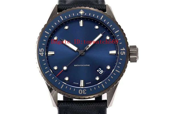 

zf factory fifty fathoms mens watch ceramic wttch cal.1315 automatic 28800 vph titanium carbide ceramic case sapphire crystal, Slivery;brown