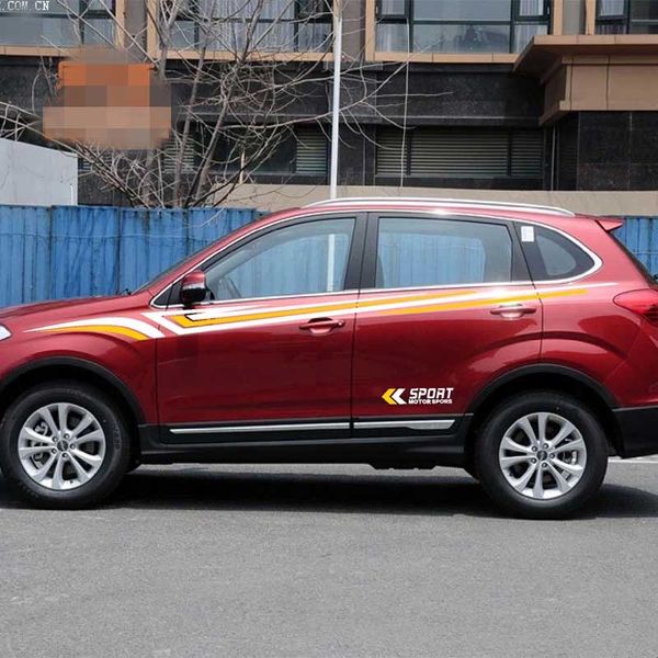 

2pcs/set waterproof car cover waist stickers personalized modified suv decals detor