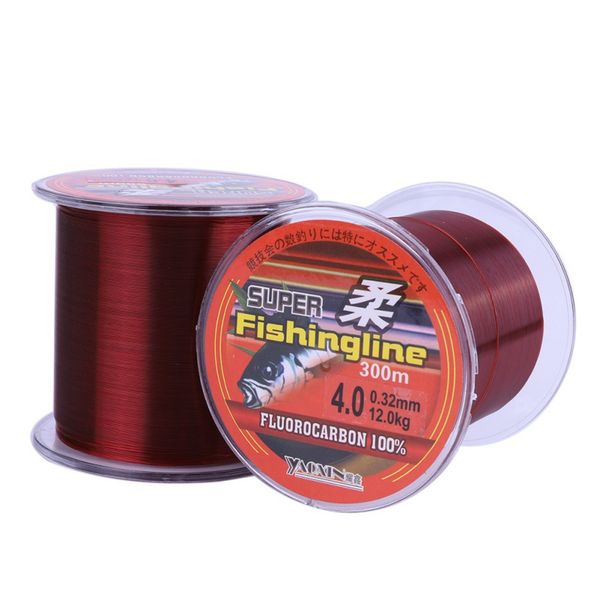 

100m fishing line super strong 100% transparent nylon not fluorocarbon fishing tackle non-linen multifilament red new