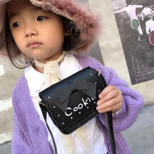 

kids' change purses crossbody bag fashion letters print girls handbags for children pu leather messenger bag girls shoulder bags