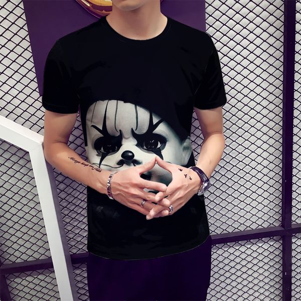 

мужская дизайнерская черная футболка street hip hop t-shirt 3d printed t-shirt куртка с коротким рукавом летняя прохладная мужская одежда, White;black