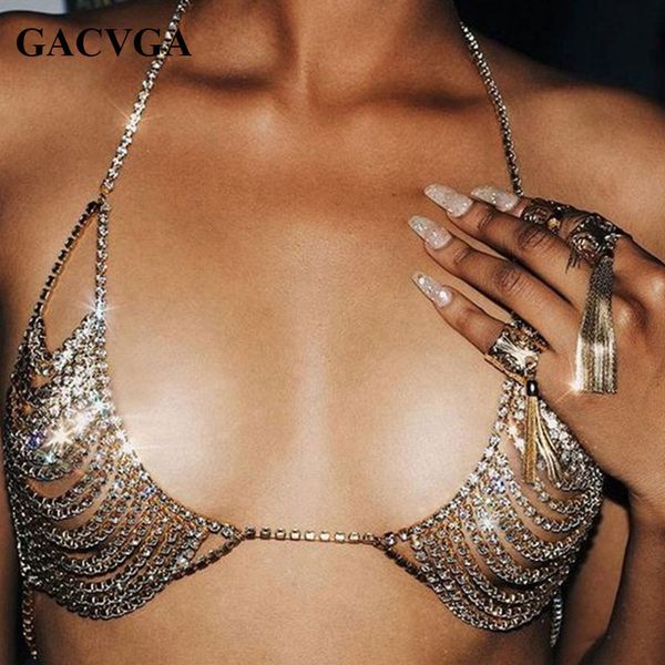 

gacvga 2019 summer gold sequined women's bra cropped women party short diamond bra beach bralette tank crop, White