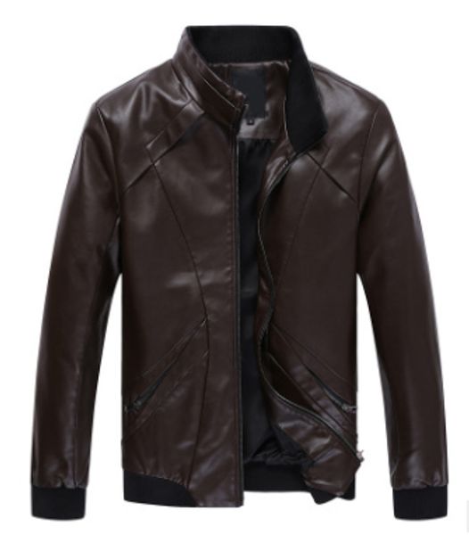 

mens leather jackets classic motorcycle jacket male plus faux leather jacket men 2020spring drop shipping, Black