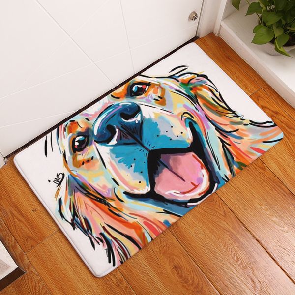 

drop shipping new anti-slip carpets pet dog print mats bathroom floor kitchen rugs 40x60 50x80 cm