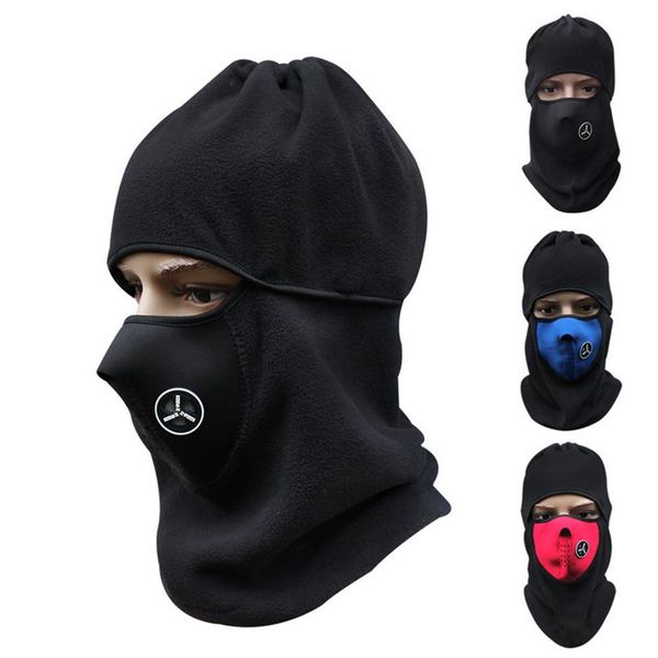 

outdoor riding caps skullies sport hiking caps beanies autumn cap snowboard windproof hood black thermal hats fleece face mask, Black;white