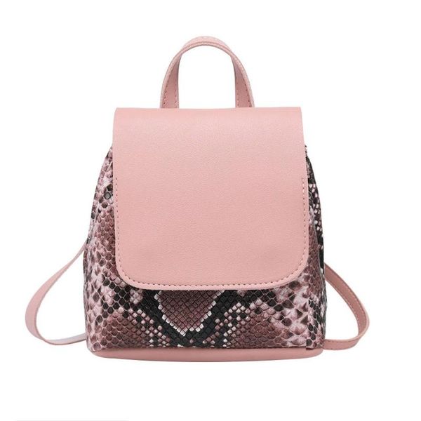 

snakeskin design women's backpacks serpentine women fashion backpack european style bags mochila feminina 2019 new female bag