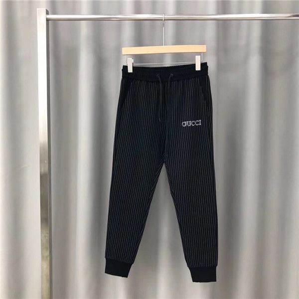 

19fw luxurious italy brand design long pants terry trousers all-match fashion stripe hip-hop high streetwear cool sports ourdoor trousers, Brown;gray