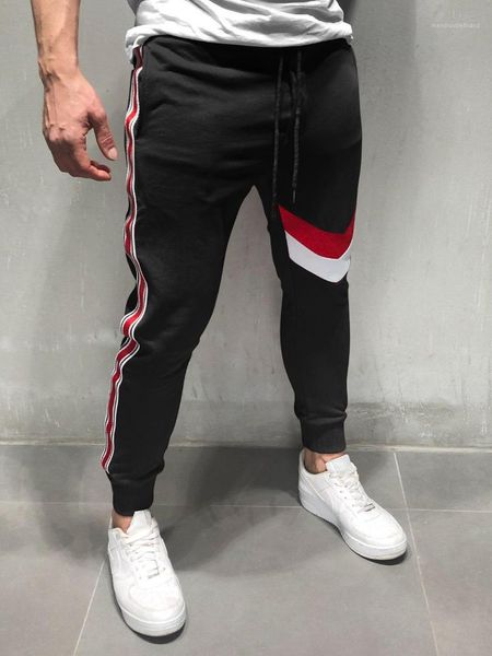 

for male casual fitness sports pants spring autumn fashion running trousers muscle brother pants, Black