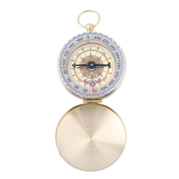 

outdoor hiking camping accessories classic brass pocket watch style camping compass hiking acesorios de campamento compass brass
