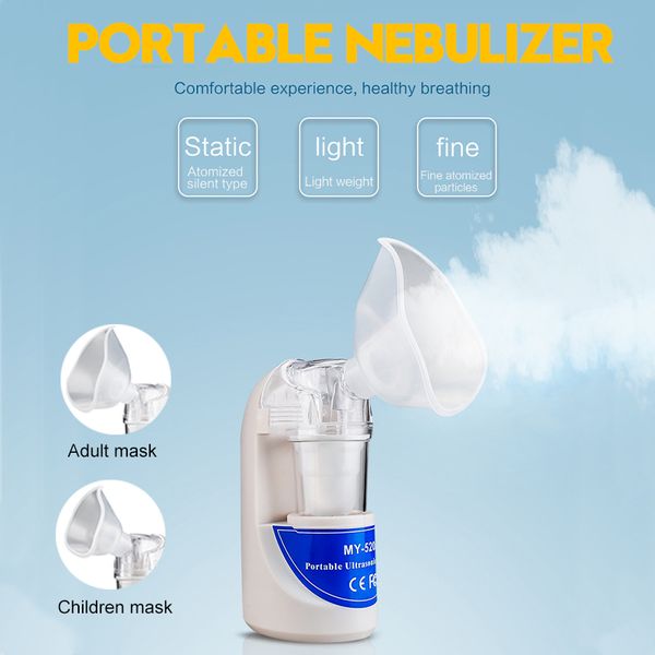 

дети взрослый портативный небулайзер с 2 шт маска usb аккумуляторная автоматика ультразвуковой ингалятор небулайзер компрессорная машина