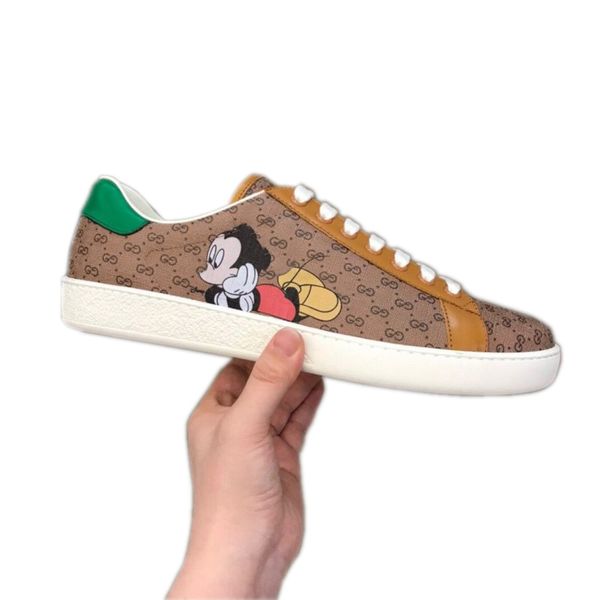 

shoe genuine leather flats sneakers men women classic casual shoes python tiger bee flower embroidered sneakers size 35-45, Black