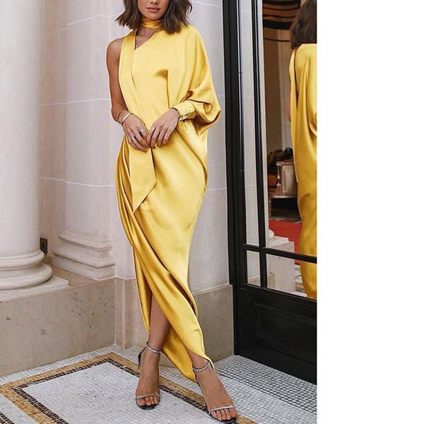

women long maxi dress ankle-length split ladies evening party solid dress summer plus dresses, Black;gray