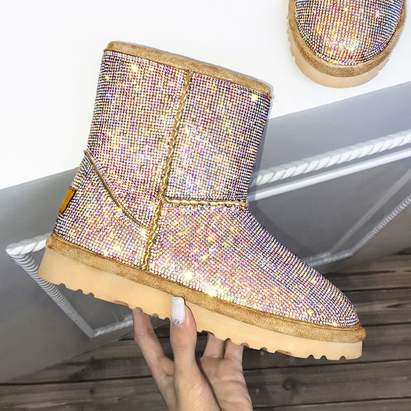 

Centenary thickened waterproof hort tube large ize nowball boot ankle winter boot round toe men