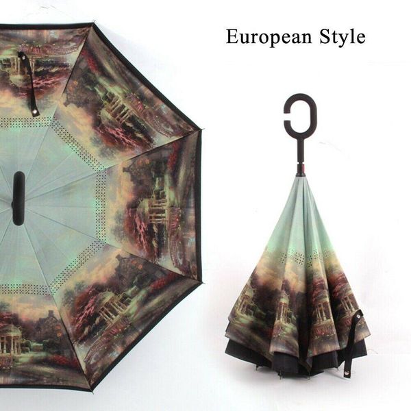 

перевернутый зонтик ветрозащитный реверс для уф защиты перевернутая ручка c