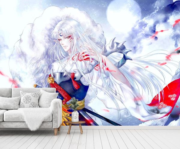 

self-adhesive] 3d inuyasha 79020020 japan anime wall paper mural wall print decal murals