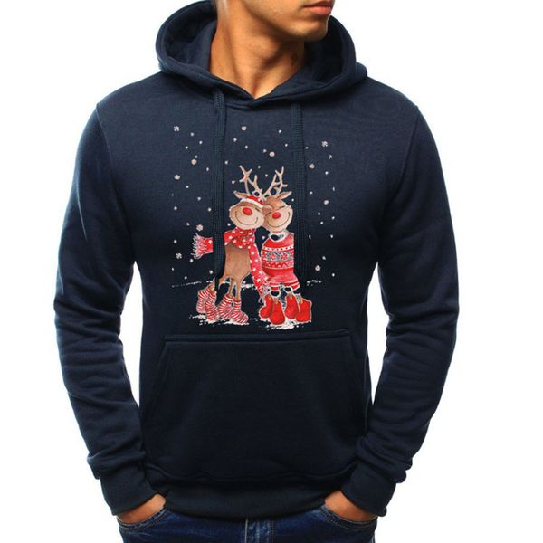 

осень рождество толстовки мужчины толстовка хип-хоп 3d печати толстовка санта-клаус толстовка пуловер с капюшоном прекрасный мужская одежда, Black