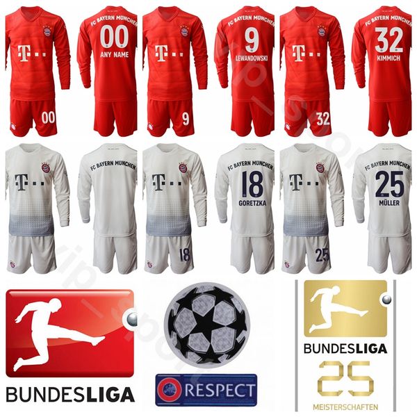 

2020 bayern munchen 7 dajaku long sleeve jersey men soccer set 5 pavard 6 thiago 8 martinez 17 boateng football shirt kits, Black