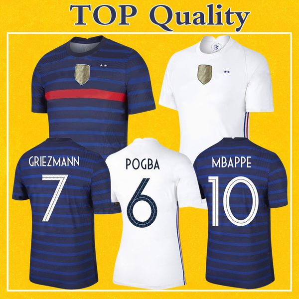 

майо франция джерси 2020 euro футбол джерси mbappe griezmann кант pogba жир 20 21 maillot de foot, Black;yellow