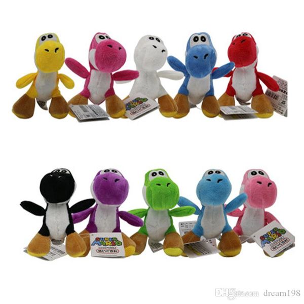 

wholesale new yoshi dinosaur luigi bros plush toy pendants with keychains stuffed dolls for gifts 4inch 10cm