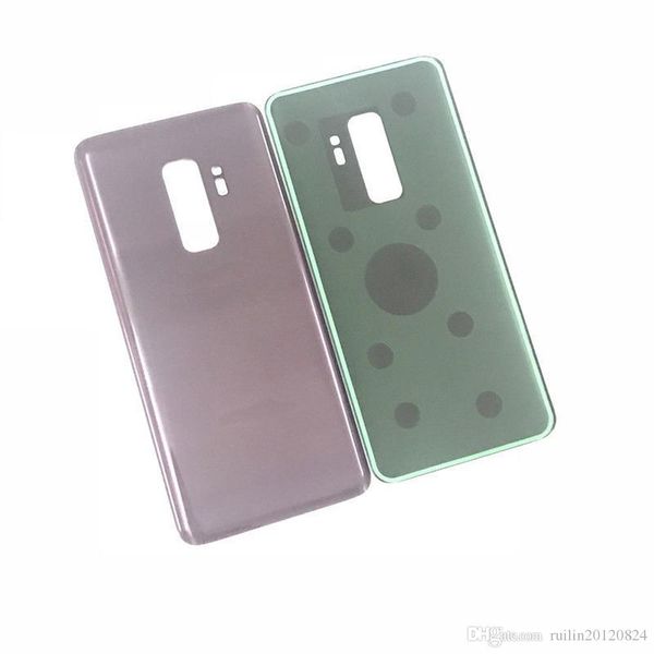 

50pcs oem glass battery door back cover housing + adhesive sticker for samsung galaxy s9 plus g965f g965p(single or double logo