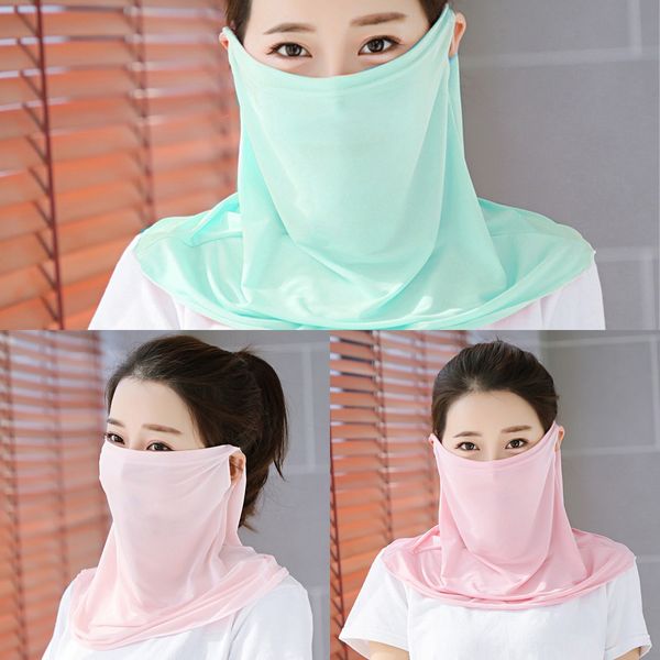 

ylapw face scarf mask fashion summer sun neck neck gaiter breathable scarf protection riding for outdoor outside, Black