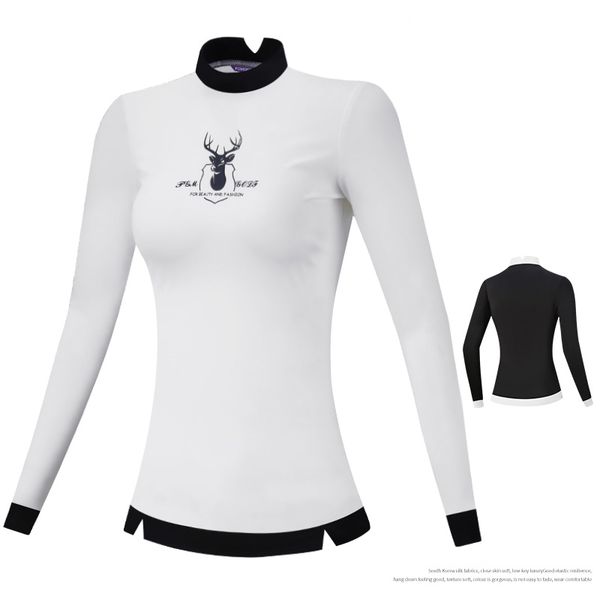 

womens shirt 2019 ladies long sleeve pgm golf clothes autumn t-shirt slim outdoor sports team uniform golf clothing, Black;blue