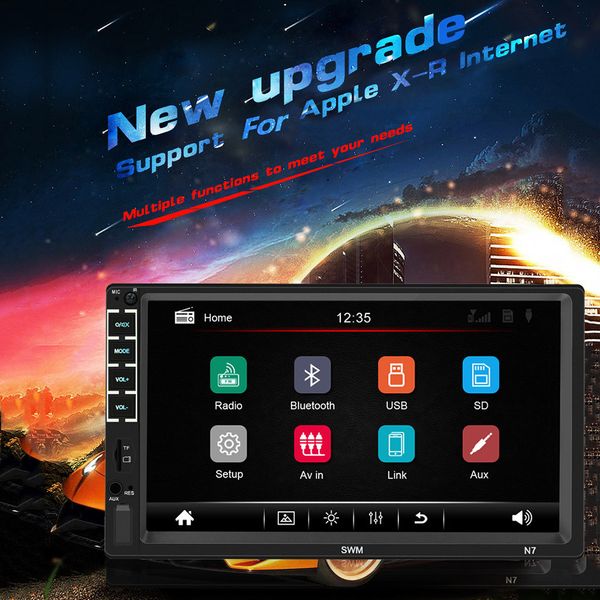 

7 inch hd car bluetooth mp5 player plug-in u-disk fm radio mp3 music player