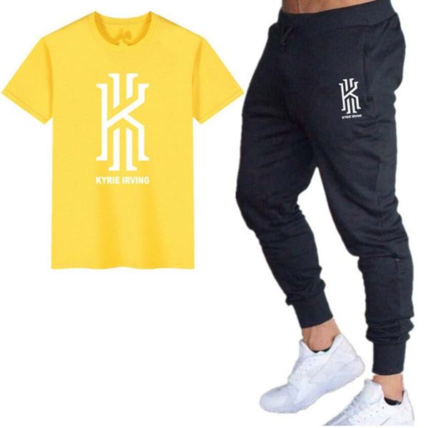 

fashion casual tshirts gyms workout fitness sets men 's sets t shirts+pants men brand clothing two piece suit tracksuit vintage, Gray