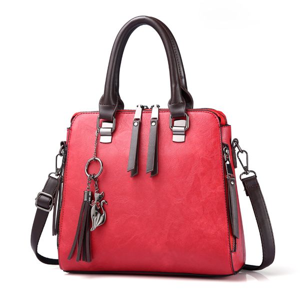 

designer-luxury designer women's leather casual tote purse fashion shoulder handbag ladies large capacity shopping bag 2018 selling