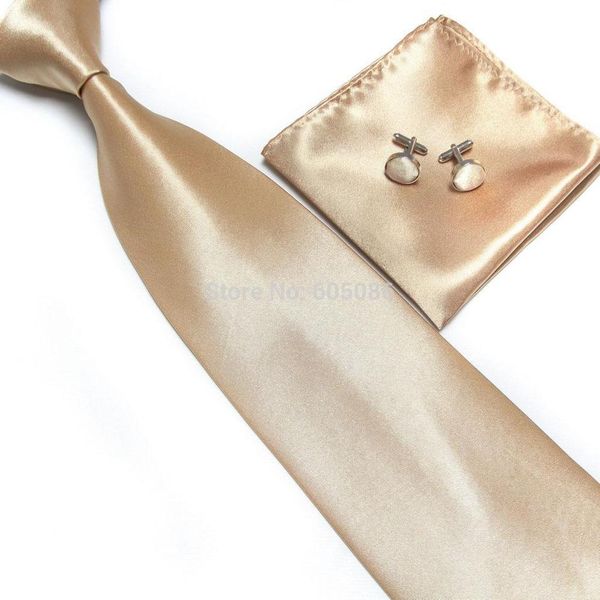 

hooyi 2019 men's neck tie set champagne necktie cufflinks hanky, Blue;white