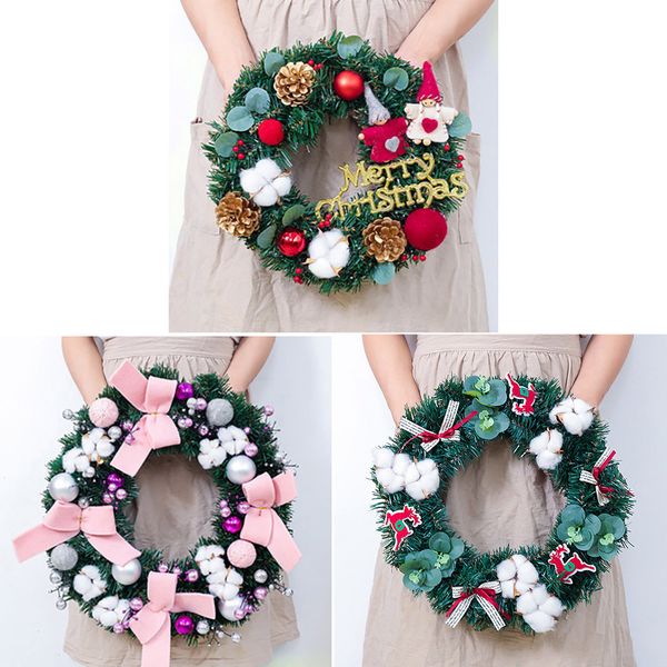 

christmas decorations window props shopping mall scene layout rattan wreath artificial flowers bedroom wall art home party decor