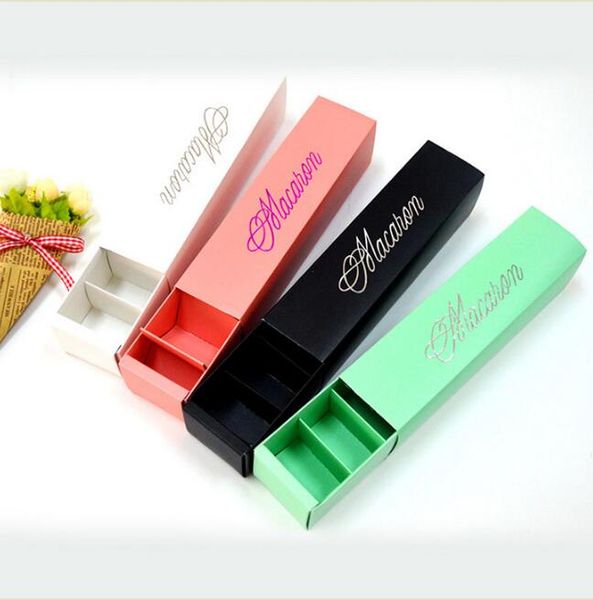 

Low price 200pc lot home made macaron black white pink green macaron box bi cuit chocolate muffin box hipping
