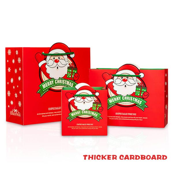 

air&tree 1pcs christmas gift bags santa sacks kraft paper bag kids party favors box christmas decorations for home new year