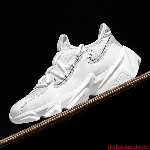 

men s designer white casual shoes fashion breathable outdoor indoor universal thick bottom casual sneakers size 39-44