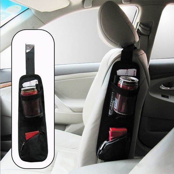 

car seat side pocket bag backseat practical hanging bags multilayer debris bags storage organizer car-0181-bk (color: black