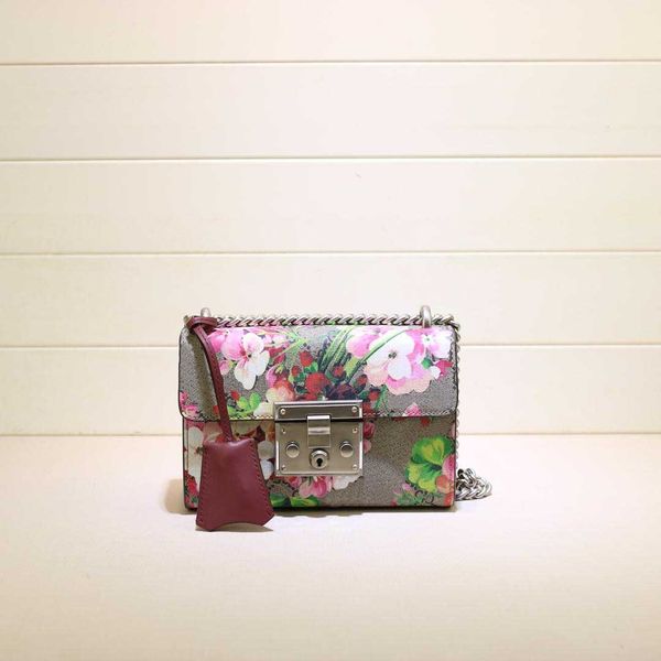 

fashion luxury designer woman handbag classic flap tote bags flower print leather strap shoulder bags designer cross body bag 20cm