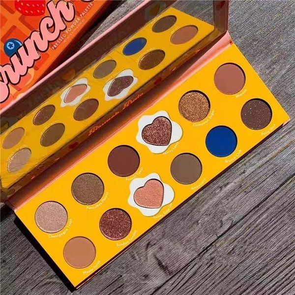 

colourpop x zoella cooperation makeup fried eggs eyeshadow brunch date 12 colors pressed powder palette eye shadow