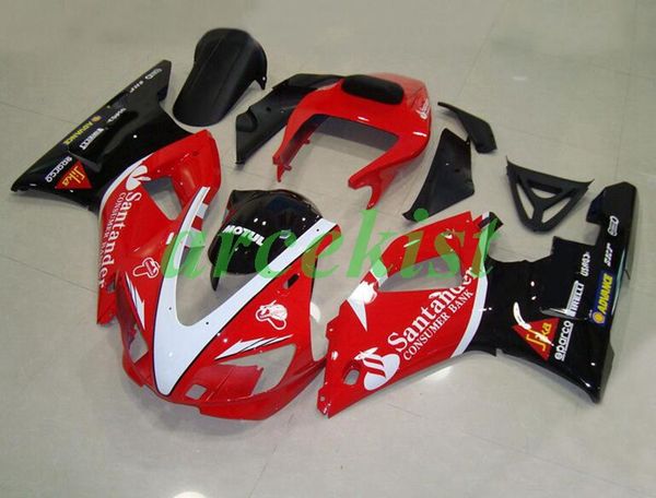 

new abs motorcycle full fairings kit fit for yamaha yzf-r1 r1 1998 1999 98 99 bodywork set custom red black bright