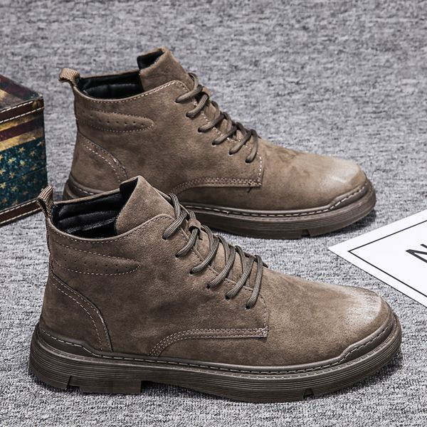 

ankle boots warm men snow boots winter lace-up men shoes 2019 new arrival high fashion winter %md196, Black