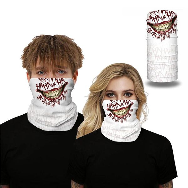 

casual size scarf men women designer 3d print scarf hip hop style scarf fashion mardi gras mask, Silver