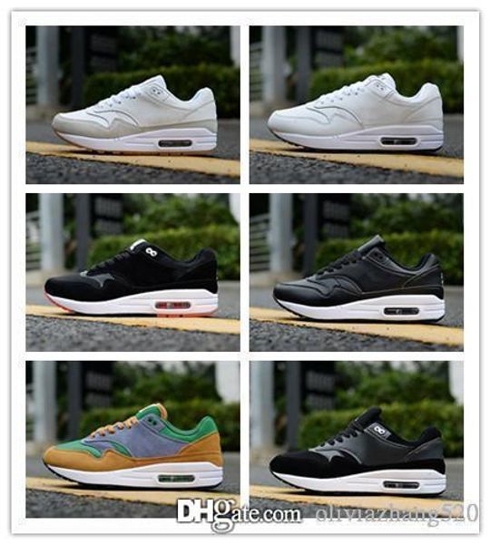 

87 suede mens designer running shoes 2019 mens casual air cushion trainers women 30th anniversary outdoor hiking sports sneakers us 5.5-11, Black