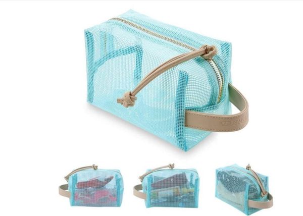 

2020 new ladies cosmetic bag multi-function mesh transparent storage bag portable wash waterproof storage women's