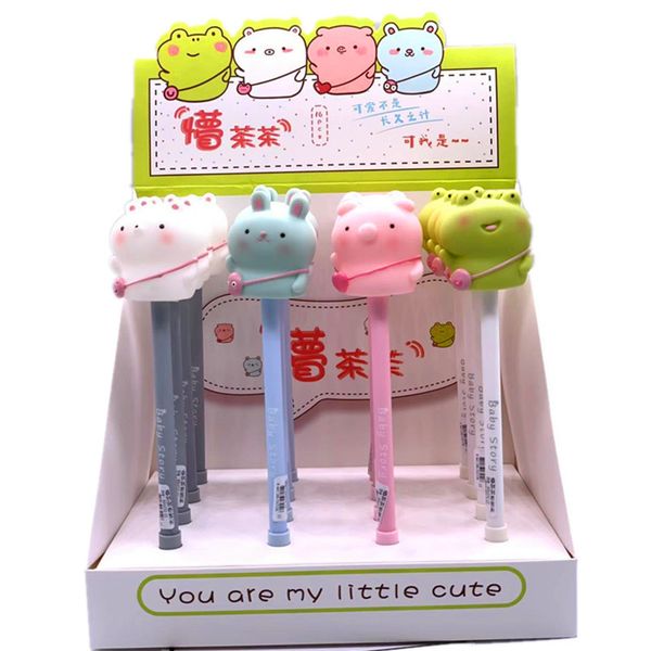 

animal frog pig relax gel pen signature pen escolar papelaria school office supply promotional gift