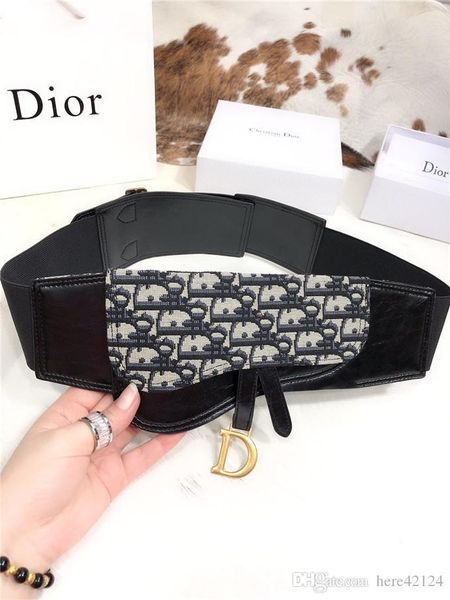 

aaaa2019women's trousers casual sports trousers belt women fashion high-quality leather designer luxury luxury leather belt7cm, Black;brown
