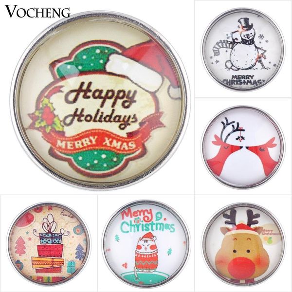 

vocheng noosa holiday christmas gift glass ginger snap jewelry 7 styles vn-1672