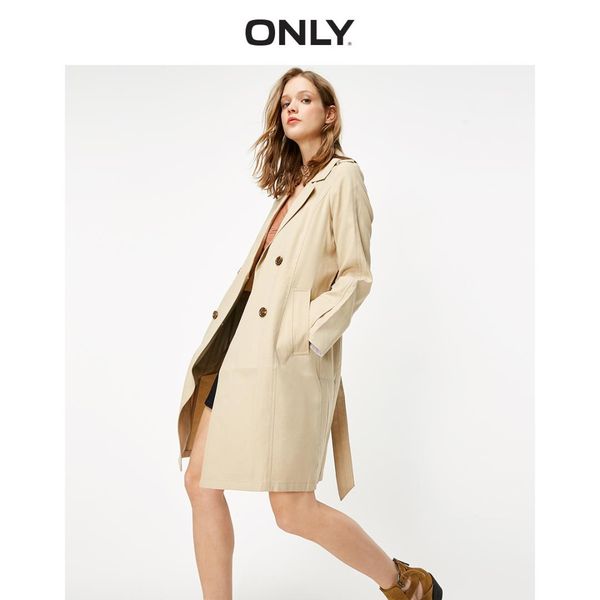 

only women's 2019 autumn new british chic casual windbreaker jacket trenchcoat | 119336506, Tan;black