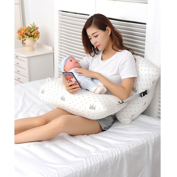 

g-shape postpartum nursing pillow large size newborn baby breastfeeding pillow anti-choking protect waist cushion baby cushion