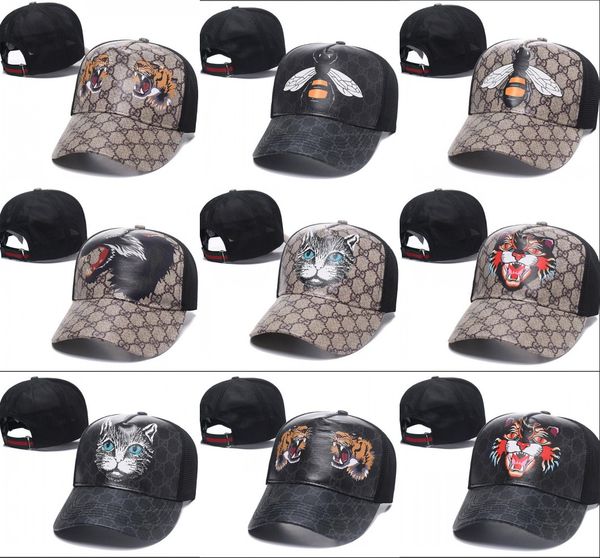 

Мужчины Женщины casquette сетки мяч Cap высокое качество мода спорт бейсболки дизайн весна осень Тигр пчела повседневная Cap папа Гольф snapback шляпа