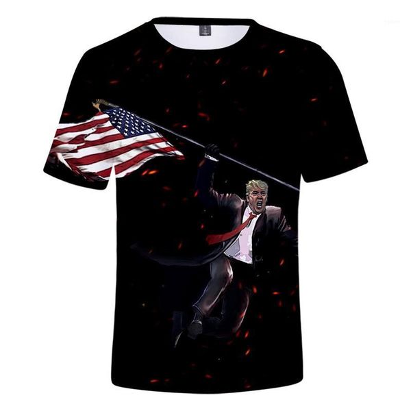 

cloth american donald trump election 3d print man tshirt designer pullover man breathable hemme casual, White;black